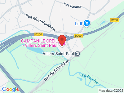 Plan Google Stage recuperation de points à Villers-Saint-Paul proche de Compiègne