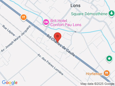 Plan Google Stage recuperation de points à Lons proche de Pau