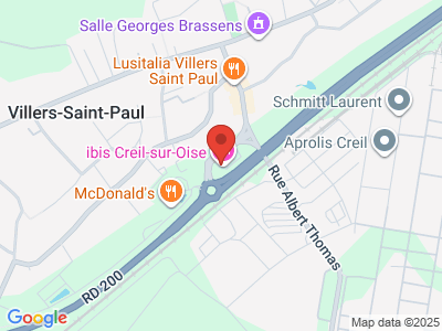 Plan Google Stage recuperation de points à Villers-Saint-Paul proche de Compiègne