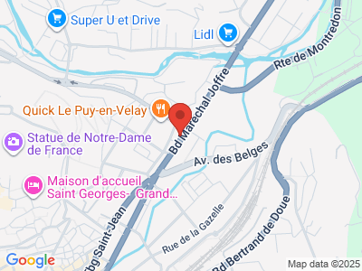 Plan Google Stage recuperation de points à Le Puy-en-Velay