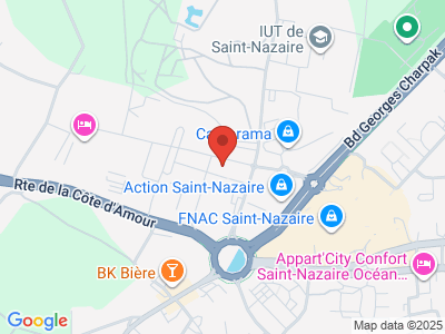 Plan Google Stage recuperation de points à Saint-Nazaire proche de Trignac