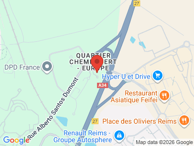 Plan Google Stage recuperation de points à Reims proche de Tinqueux