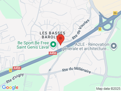 Plan Google Stage recuperation de points à Saint-Genis-Laval proche de Vienne