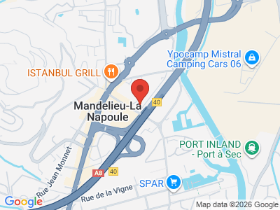 Plan Google Stage recuperation de points à Mandelieu-la-Napoule proche de Cannes