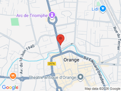 Plan Google Stage recuperation de points à Orange proche de Carpentras