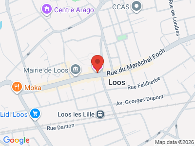 Plan Google Stage recuperation de points à Loos proche de Lomme