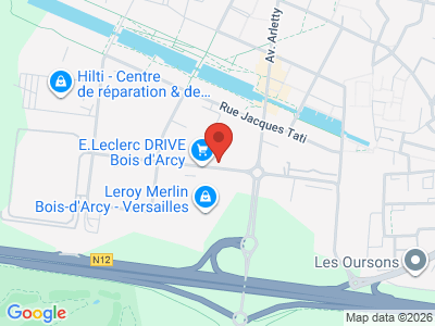 Plan Google Stage recuperation de points à Bois-d'Arcy proche de Montigny-le-Bretonneux