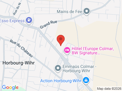 Plan Google Stage recuperation de points à Horbourg-Wihr proche de Colmar