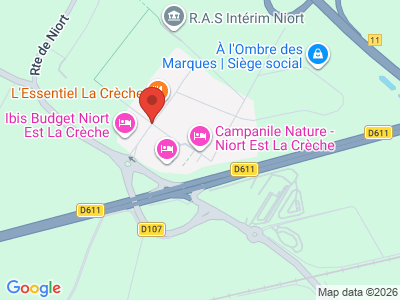Plan Google Stage recuperation de points à La Crèche proche de Bressuire