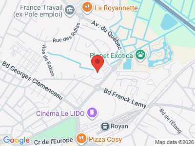 Plan Google Stage recuperation de points à Royan proche de Marennes