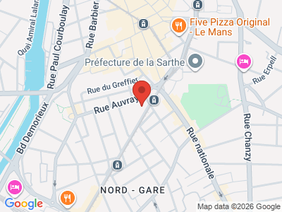 Plan Google Stage recuperation de points à Le Mans proche de Arnage