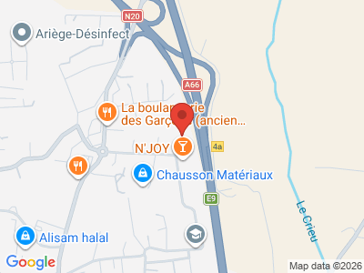 Plan Google Stage recuperation de points à Pamiers proche de Foix
