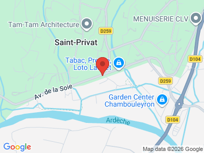 Plan Google Stage recuperation de points à Saint-Privat proche de Montélimar