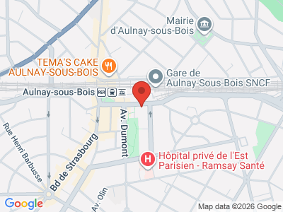 Plan Google Stage recuperation de points à Aulnay-sous-Bois proche de Tremblay-en-France