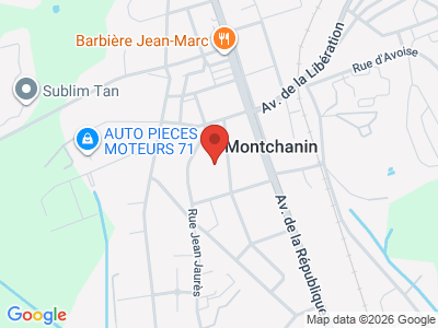 Plan Google Stage recuperation de points à Montchanin proche de Chalon-sur-Saône