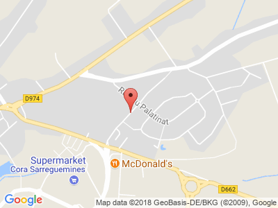 Plan Google Stage recuperation de points à Sarreguemines proche de Saint-Avold