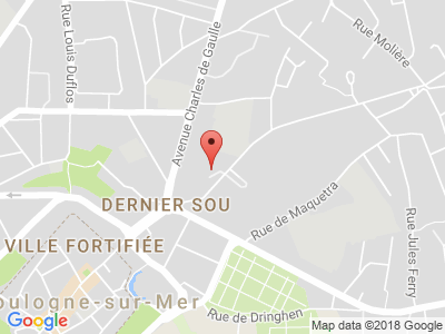 Plan Google Stage recuperation de points à Boulogne-sur-Mer proche de Montreuil