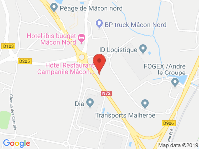 Plan Google Stage recuperation de points à Mâcon proche de Bourg-en-Bresse
