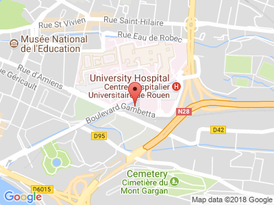 Plan Google Stage recuperation de points à Rouen proche de Saint-Jean-du-Cardonnay
