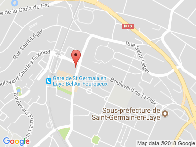 Plan Google Stage recuperation de points à Saint-Germain-en-Laye proche de Poissy
