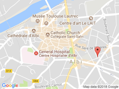 Plan Google Stage recuperation de points à Albi proche de Castres